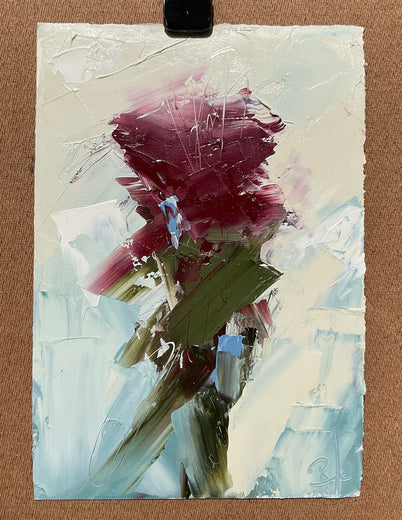Blossoms of Abstraction by Ronda Waiksnis |  Side View of Artwork 