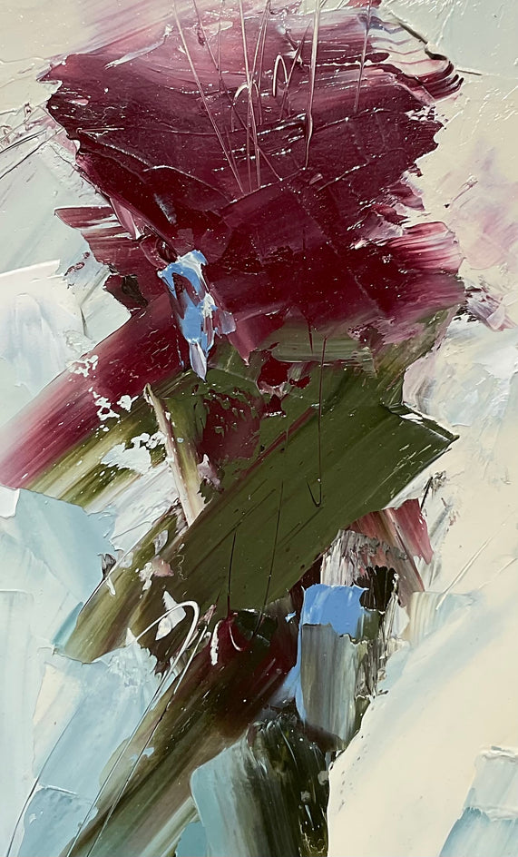 Blossoms of Abstraction by Ronda Waiksnis |  Closeup View of Artwork 