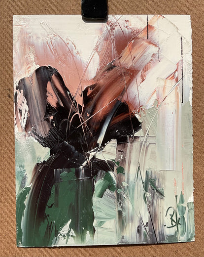 Echoes of Bloom, II by Ronda Waiksnis |  Side View of Artwork 