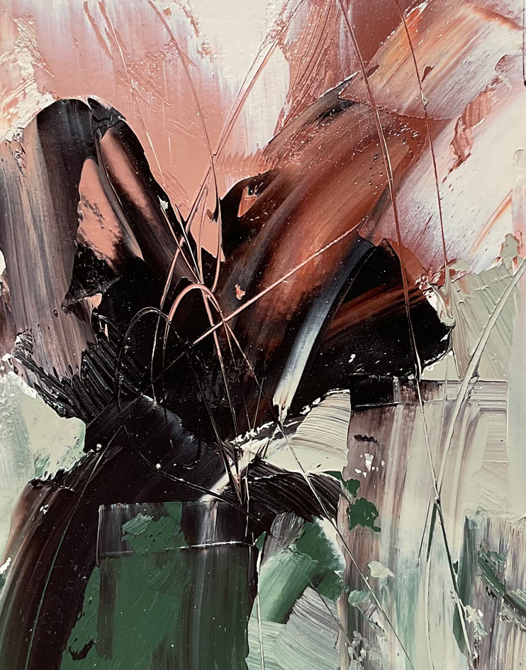 Echoes of Bloom, II by Ronda Waiksnis |  Closeup View of Artwork 