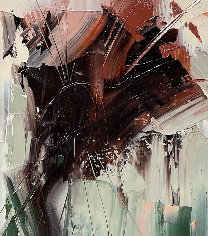 Echoes of Bloom, IV by Ronda Waiksnis |  Closeup View of Artwork 