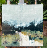 Original art for sale at UGallery.com | Evening Comes by Ronda Waiksnis | $2,200 | oil painting | 30' h x 30' w | thumbnail 3