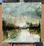 Original art for sale at UGallery.com | Evening in Silence by Ronda Waiksnis | $2,400 | oil painting | 36' h x 36' w | thumbnail 3