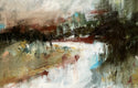 Original art for sale at UGallery.com | Fading Light on Ebenezer River by Ronda Waiksnis | $2,400 | oil painting | 36' h x 36' w | thumbnail 4