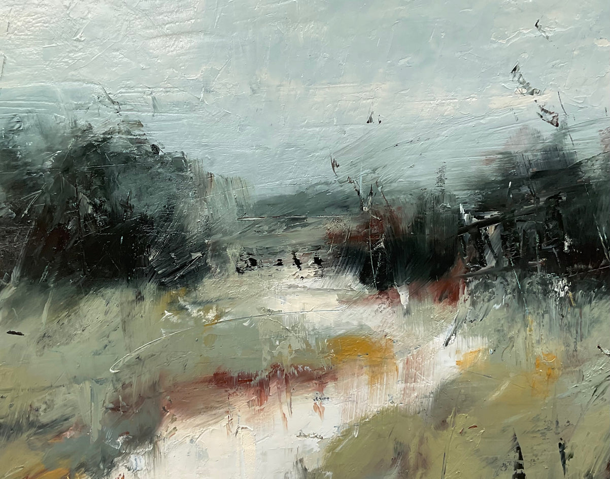 Free Flowing Path by Ronda Waiksnis |  Closeup View of Artwork 