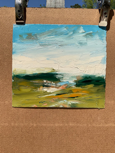 Light Breaking West by Ronda Waiksnis |  Side View of Artwork 