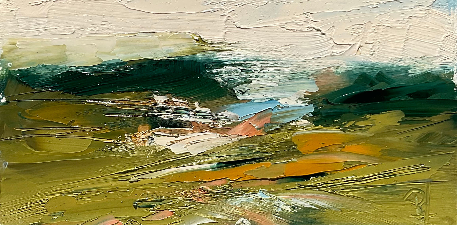 Light Breaking West by Ronda Waiksnis |  Closeup View of Artwork 