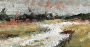 Original art for sale at UGallery.com | River Magic by Ronda Waiksnis | $1,525 | oil painting | 16' h x 40' w | thumbnail 4