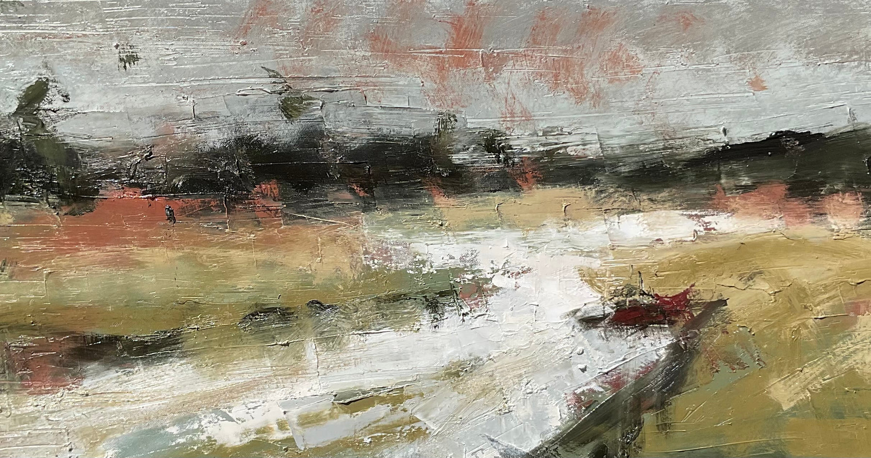 River Magic by Ronda Waiksnis |  Closeup View of Artwork 