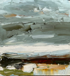 Original art for sale at UGallery.com | Saltwater Silence, II by Ronda Waiksnis | $325 | oil painting | 11' h x 10' w