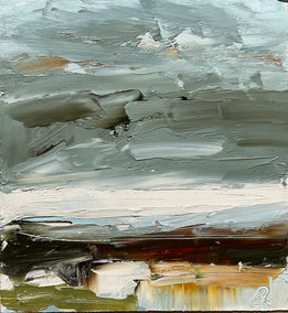 oil painting by Ronda Waiksnis titled Saltwater Silence, II