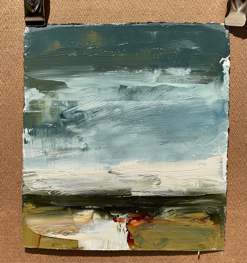 Silver Current by Ronda Waiksnis |  Side View of Artwork 