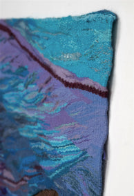 fiber artwork by Rowen Schussheim-Anderson titled Coloring Outside the Lines
