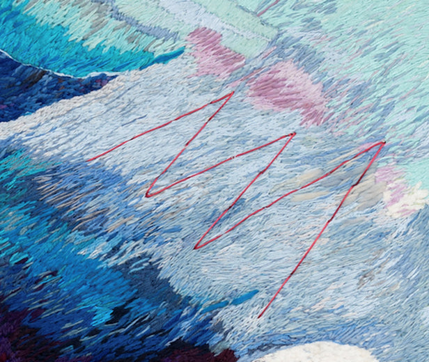 Hues on the Edge by Rowen Schussheim-Anderson |   Closeup View of Artwork 