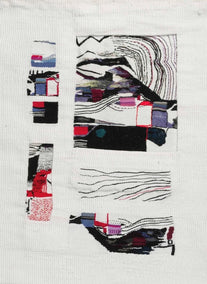 fiber artwork by Rowen Schussheim-Anderson titled Organic Meanderings