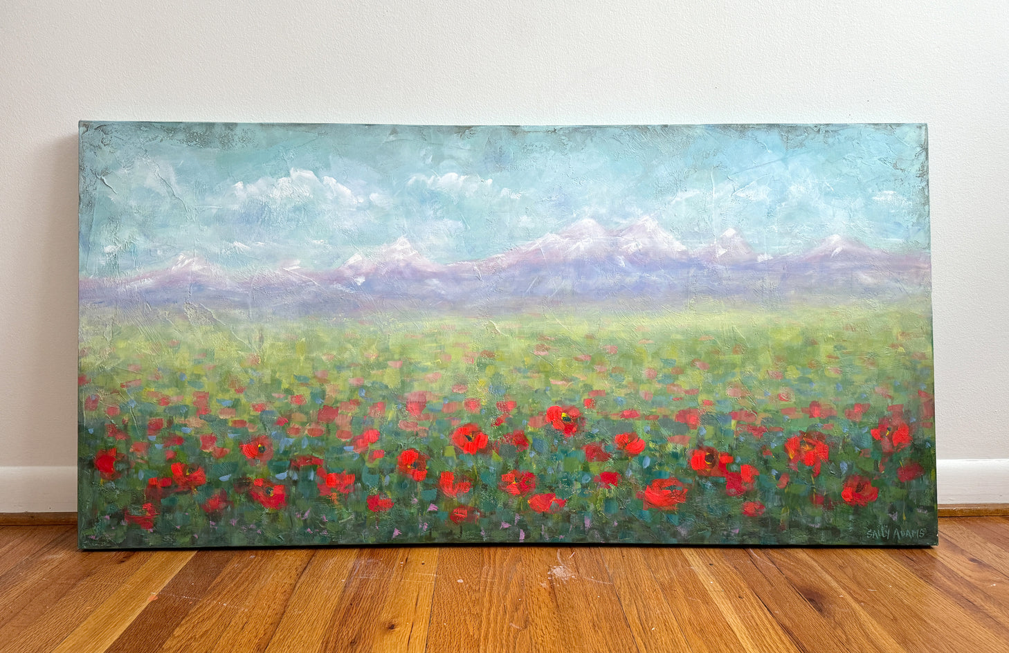 Alluring Poppies Revisited by Sally Adams |  Context View of Artwork 