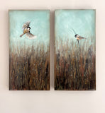 Original art for sale at UGallery.com | Chickadee Haven by Sally Adams | $3,400 | acrylic painting | 59.5' h x 30' w | thumbnail 3