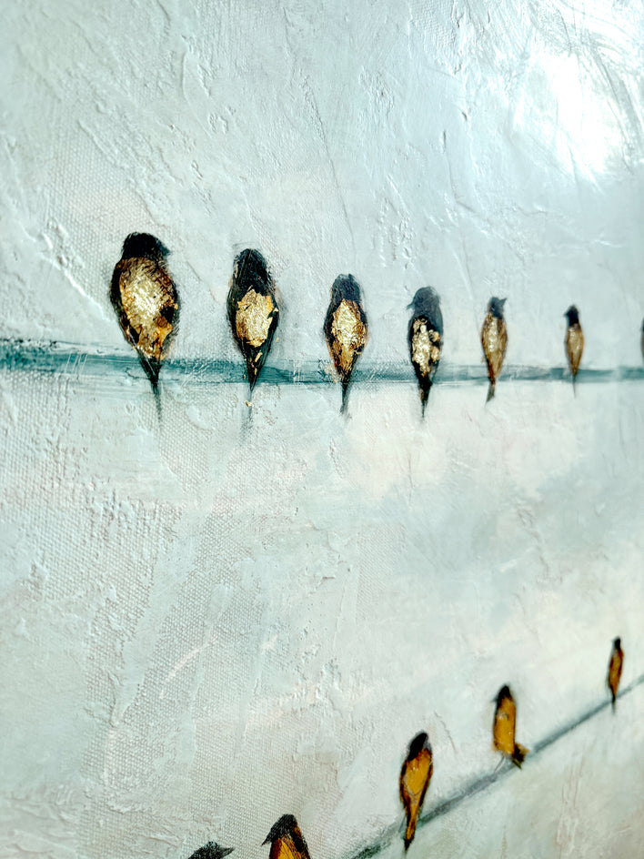Eleven More at 11:11 by Sally Adams |  Closeup View of Artwork 