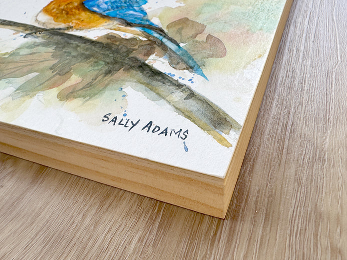 Boy Blue by Sally Adams |  Side View of Artwork 