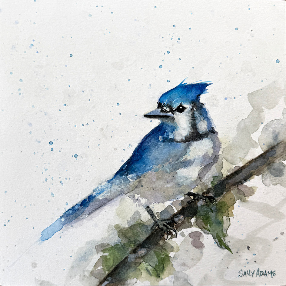 Breezy Blue by Sally Adams |  Closeup View of Artwork 