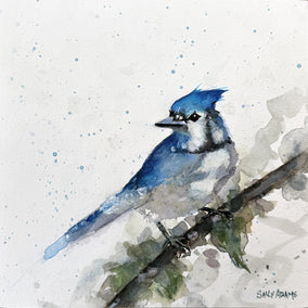 Original art for sale at UGallery.com | Breezy Blue by Sally Adams | $400 | watercolor painting | 8' h x 8' w