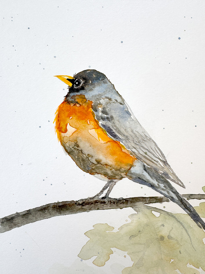 Robin by Sally Adams |  Closeup View of Artwork 