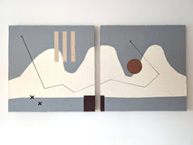 Original art for sale at UGallery.com | Mar by Sally Morris Clark | $3,975 | mixed media artwork | 20' h x 40' w | thumbnail 3