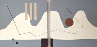 Original art for sale at UGallery.com | Mar by Sally Morris Clark | $3,975 | mixed media artwork | 20' h x 40' w | thumbnail 1