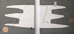 Original art for sale at UGallery.com | Paloma by Sally Morris Clark | $3,000 | mixed media artwork | 18' h x 36' w