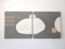 Original art for sale at UGallery.com | Pierre by Sally Morris Clark | $3,975 | mixed media artwork | 20' h x 40' w | thumbnail 3