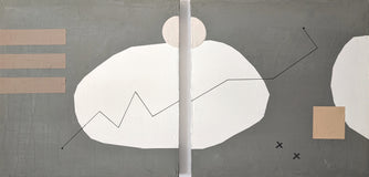 Original art for sale at UGallery.com | Pierre by Sally Morris Clark | $3,975 | mixed media artwork | 20' h x 40' w | thumbnail 1