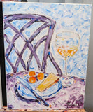 Original art for sale at UGallery.com | Cheese, Apricots and Wine by Samuel Pretorius | $225 | acrylic painting | 14' h x 11' w | thumbnail 3