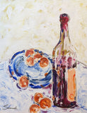 Original art for sale at UGallery.com | Wine and Biscuits by Samuel Pretorius | $225 | acrylic painting | 14' h x 11' w | thumbnail 1