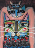 Original art for sale at UGallery.com | 3 Generations by Sara Rodighiero | $850 | mixed media artwork | 16.5' h x 11.7' w | thumbnail 4