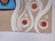 Original art for sale at UGallery.com | Between Day and Night by Sara Rodighiero | $500 | mixed media artwork | 8' h x 11.6' w | thumbnail 2