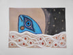 Original art for sale at UGallery.com | Between Day and Night by Sara Rodighiero | $500 | mixed media artwork | 8' h x 11.6' w | thumbnail 3