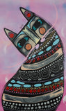 Original art for sale at UGallery.com | Cat King - October '25 N.1 by Sara Rodighiero | $575 | acrylic painting | 11.7' h x 7.1' w | thumbnail 1
