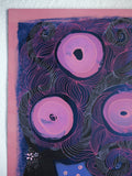 Original art for sale at UGallery.com | Catnap Under the Cherry Tree by Sara Rodighiero | $850 | mixed media artwork | 16.5' h x 11.7' w | thumbnail 2