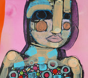 Original art for sale at UGallery.com | Chaos Within by Sara Rodighiero | $575 | acrylic painting | 11.7' h x 8.3' w | thumbnail 4