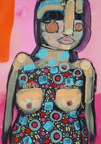 acrylic painting by Sara Rodighiero titled Chaos Within