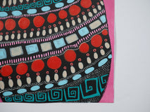 Original art for sale at UGallery.com | Cozy Fall Cat by Sara Rodighiero | $450 | acrylic painting | 8.3' h x 5.8' w | thumbnail 2