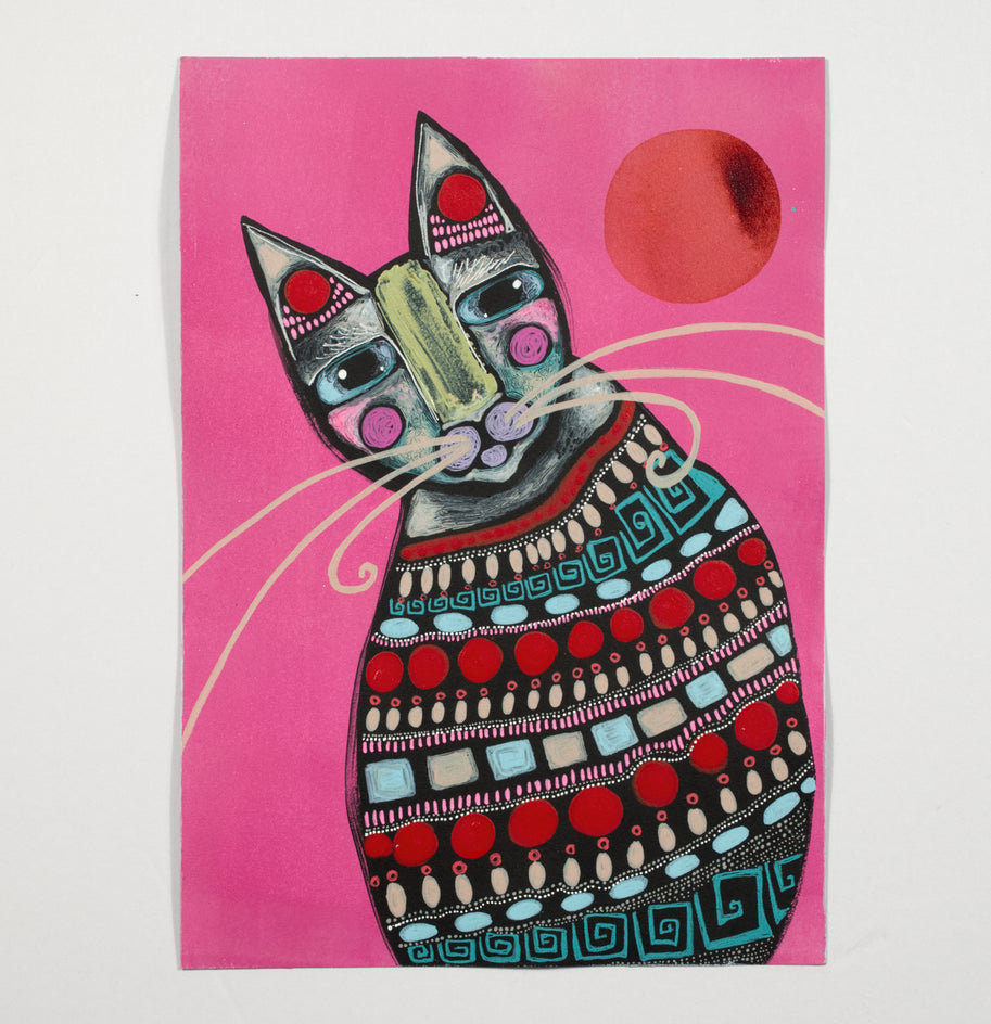Cozy Fall Cat by Sara Rodighiero |  Context View of Artwork 