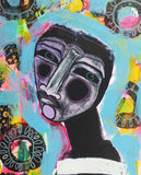 Original art for sale at UGallery.com | Dreamless Sleep by Sara Rodighiero | $1,425 | mixed media artwork | 27.6' h x 19.7' w | thumbnail 4