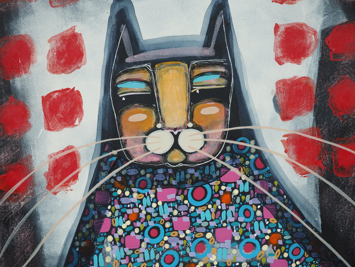Gatto N.1 / 2025 by Sara Rodighiero |   Closeup View of Artwork 