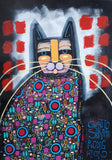 Original art for sale at UGallery.com | Gatto N.2 by Sara Rodighiero | $1,325 | mixed media artwork | 23.4' h x 16.5' w | thumbnail 1