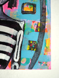 Original art for sale at UGallery.com | Godfather Death by Sara Rodighiero | $1,425 | mixed media artwork | 27.6' h x 19.7' w | thumbnail 2