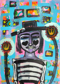 mixed media artwork by Sara Rodighiero titled Godfather Death