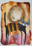 Original art for sale at UGallery.com | Goodnight - Good Fight No. 1 by Sara Rodighiero | $450 | mixed media artwork | 9.4' h x 6.7' w | thumbnail 1