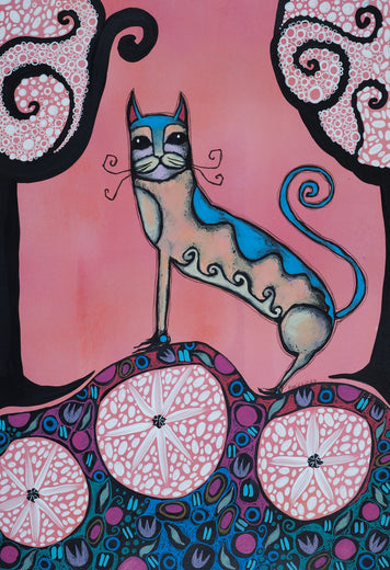 Happy Spring Cat by Sara Rodighiero |  Artwork Main Image 