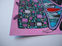 Original art for sale at UGallery.com | Hausfrau N.1 June ‘25 by Sara Rodighiero | $475 | mixed media artwork | 8.3' h x 5.8' w | thumbnail 2